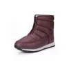 Buty 2021 Kobiety gorąca sprzedaż Winter Midcalf Wine Red Waterproof NonSlip Pu Snow Botts z suwą z suwą i TPR