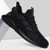 HBP Non-Brand wholesale new black fashion men sport shoes causal sneakers supplier