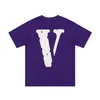 Vlone T-shirt Big "V" Tshirt Men's / Women's Couples Casual Fashion Trend High Street Loose Hip-Hop100% Cotton Printed Round Neck Shirt US Size S-XL 6111