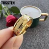TUSSTEN Mens Tungsten Carbide Ring 8mm Brick Pattern Brushed Bands For Him Wedding Jewelry 240313