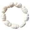 Bracelet tête de Guanyin sculpté en noix d'ivoire, graines de Bodhi, bois de noix de coco, décorations suspendues pour voiture, boîte cadeau