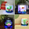 Sunsun 5L Mini Fish Aquarium z filtrem wody cicha pompa powietrza Ekologia LED Ekologia przenośna USB Nano Desktop Aquarium Betta Fish Goldfish 240314