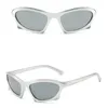 Unisex Punk Sonnenbrille einzigartige Sportsonnengläser UV400 Shades Spiegel bunte Y2K Eyewear Cooles Design Gafas de Sol240403