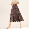 Юбки Nighpha с леопардовым принтом и высокой талией, женская трапециевидная юбка весна-лето 2024, тонкая длинная юбка миди