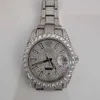 Luksusowe zegarki zegarków dla męskich mechanicznych zmodyfikowanych hip hop inkrustowanych z VVS Lab Mosan Diamonds Top Brand Swiss Designers Wristwatch