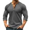 T-shirts pour hommes Chemise pour hommes Unique Blouse imprimée décontractée Col en V Manches longues Entraînement de printemps Camisa Social Masculino