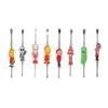 120mm Wax Dabber Tools Accessories atomizer tank stainless steel tool for dry titanium nail pen silicone mat Z146