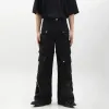 Pants Fewq Deconstruction Y2K Multi Pockets Herrlast Pant Zipper High Street Overalls Autumn Safari Style Nya manliga byxor 24B3299