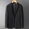 Abiti da uomo Versione coreana della tendenza Casual Matrimonio Hosting Tinta unita Lana Stile britannico Business Fashion Blazer Abito da gentiluomo