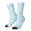 Men's Socks Funny Cartoon Cute Pig Animal Basketball Polyester Long For Women Men