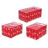 Storage Bags 3pcs Christmas Box Pants Underwear Winter Clothing Bag Style Layered Foldable Organizer Fast