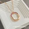 Ontwerper tiffay en co High Edition Lock Nieuwe roze diamanten halsketting Medium Small 18k Rose Gold Fashion Level Sense Item