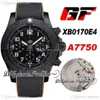 GF XB0170E4 ETA A7750 Cronógrafo automático Volcano Reloj para hombre de polímero especial PVD Esfera negra Cuero de nailon PTBL Super Edition Pur288A