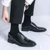 Модельные туфли-оксфорды, мужские деловые туфли из натуральной кожи, модные, черные, деловые, мужские, итальянские, для Chaussure Homme Mariage Sapato S