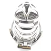 Metal Chastity Cage with Lock and Key Male Chastity Devices with 3 Different Sizes of Rings Cock Cage Silver Penis Cages Locked Cage Adult Bondage Sex Toys for Men
