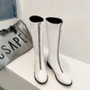 Boots Botas de Mujer 2024 Big Size 32-54 Kne High Women Dxkedja Autumn Winter Pllush Warm Black White Long Platform 20-25