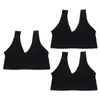 Yoga Outfit 3 Pcs Mulheres Sem Costura Plus Size Para Treino Sports Wirefree Colete Nylon Fitness Bras Tank Tops