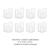 Подсвечники Стеклянный цилиндр для плавающего подсвечника Современная ваза Центральное украшение для свадебного ресторана Домашнее украшение
