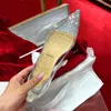 Casual Shoes Summer Rhinestone Flat Bottom Transparent PVC Pointed Crystal Bridal Wedding All-Match Banquet Dress Women's Single