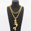 Pendant Necklaces Map Of Africa With 100cm Chain Women Men Big Size Gold Plated Neckalce Dubai African Fashion Jewelry Accessory
