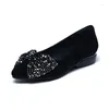 Dansschoenen Dames Ballet Kristal Diamanten Jurk Dames Pailletten Enkele teen Slip-on Flats Snoep Kleur Puntige Laarzen