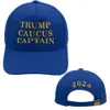 2024 트럼프 코커스 캡틴 모자 트럼프 선거 야구 모자 자수 정점 캡 야구 모자 4 색