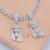 Sterling Sier glacé Hip Hop rappeur bijoux hommes diamant Moissanite jésus pendentif