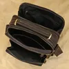 Luufan sac à bandoulière en cuir véritable pour hommes Vintage peau de cheval fou Double fermeture éclair poche rabat messager homme sac à main quotidien 240301