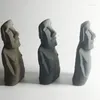 Figurines décoratives ciment béton île de pâques gargouille comme Moai Sculpture décoration