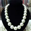 18mm witte ronde schelp parelketting 18 inch 18K gesp onregelmatige gekweekte sieraden bruiloft klassieke vrouwen prachtige 240305