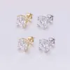 Oorbel 10k massief gouden schroef terug oorbel Gra gecertificeerd Moissanite sieraden Pass Diamond Test Moissanite Stud Oorbellen