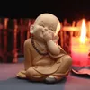 Harts Ornament Small Monk Buddha Statue Sculpture Handmade figurminiatyrer Hantverk Bil Desktop Dekorativ gåva 240311