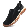 Zapatos de Fitness 2024, plataforma para hombre, montañismo, informal, de cuero, antideslizante, usable, deportes al aire libre, de talla grande, senderismo