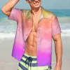 Chemises décontractées pour hommes Sunset Cloud Chemise de vacances Bright Tie Dye Hawaii Hommes Blouses élégantes à manches courtes Harajuku Vêtements graphiques