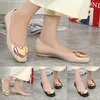 Casual Shoes Women Wide Width Shallow Mouth Sandals Fashionable Flat Bottom Anti Slip Adult Jelly Rain