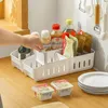 Opslagflessen Plastic koelkastbakken Ladetype Transparante vriezer Voedselorganizer Afneembare ruimtebesparende doos Thuis