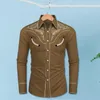 Men's Casual Shirts Western Tribal Ethnic Men Sports Outdoor Street Long Sleeve Button Top Lapel Single -breasted Shirt Suit Clothing