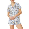 Designer dames schattig Roller Rabbit tweedelige broek pyjama Y2K aap geprefabriceerde afdrukken 2-delige pyjama set shirt met korte mouwen Pj shorts set vrijetijdskleding t5t