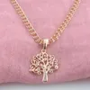 Pendant Necklaces FJ Women Smart 585 Rose Gold Color Tree Optional Necklace Jewelry