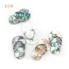 Pendentif Colliers Mignon Pantoufle Forme Shell Charme Abalone / Gris / Blanc Bijoux Trouver Pour La Fabrication De Collier