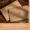 Envoltório de presente 30 pcs Kraft Envelope Marrom Envelopes Caligrafia Organizadores de Papel Literatura e