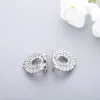 Boucles d'oreilles Vintage européen et américain en argent sterling 925S, oreille de riz incrustée de diamants de haute qualité, bijoux de luxe légers pour femmes