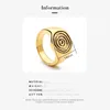 Cluster Rings Punk Signet Ring for Women Pvd Gold Plated Fashion Jewelry Elegant Party OEM Wholesale