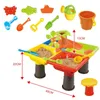 1 Set çocuklar plaj masası kum oyun oyuncakları bebek su tarama araçları renk rastgele açık havuz 240304