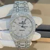 Orologi di lusso per uomo Meccanico con impostazione della lancetta superiore Marchio Stainlwatchess Ruba l'orologio da polso di designer svizzeri Moissanite completamente ghiacciato