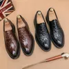 Geklede schoenen Groot formaat Formeel Zakelijk Leer Lente- en herfstkleding Heren Low-top Derby Fashion Casual D2620