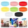 Storage Bottles 8pcs Mason Jar Lids Coffee Wide Mouth Different Colors Drink Replacement Parts Home Secure Leak Proof PP Juice Round Store