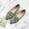 Laarzen dame zoete luipaard geprint plus maten 48 45 geen hakken ronde teen flats dames jurk slipons italiaanse schoenen en tassen set bruin wit