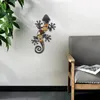 Home Decor Metal Gecko Wall Art for Garden Decoration Outdoor Statues Accessories Sculptures and Animales Jardin 240312