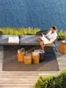 Lägermöbler utomhus innergård villa teak balkong kombination litet soffbord antikorrosion trä